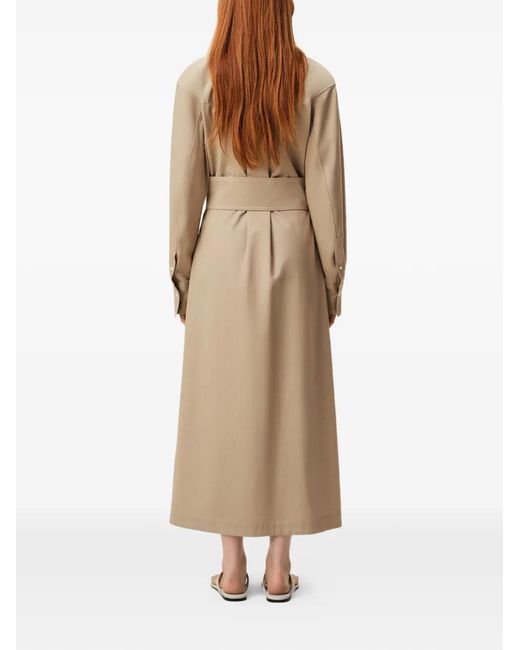 AMI Natural Cotton Fitted Shirt Dress