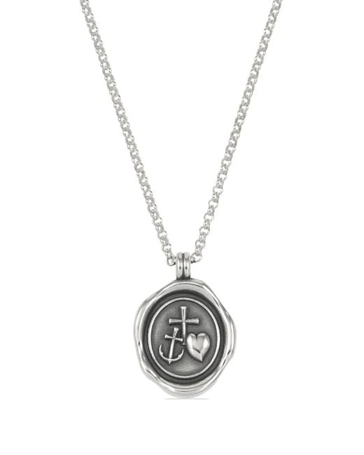 Dower & Hall White Hope Medallion Sterling- Necklace for men