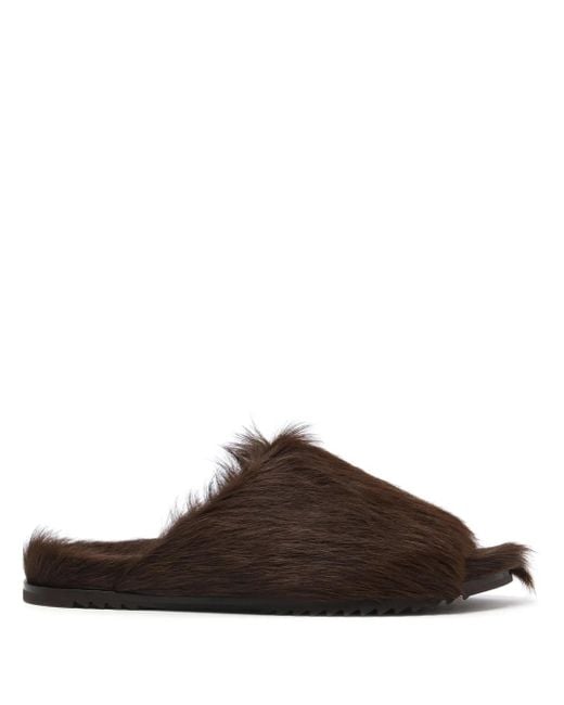 Rick Owens Brown Granolas Open-Toe Slippers for men