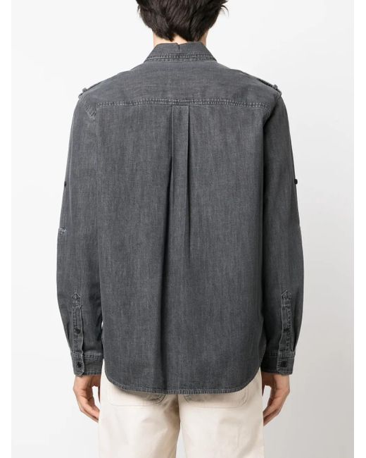 Isabel Marant Black Cesar Denim Shirt for men