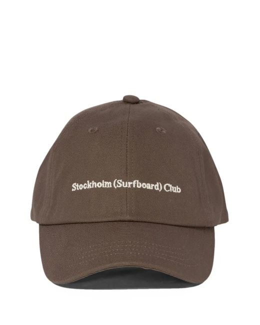 メンズ Stockholm Surfboard Club ロゴ キャップ Brown