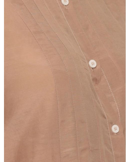 Emme Natural Emmgiga Pleated Puff-Sleeve Shirt