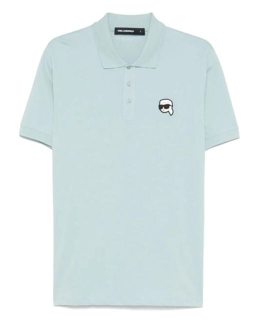 Polo Ikon di Karl Lagerfeld in Blue da Uomo