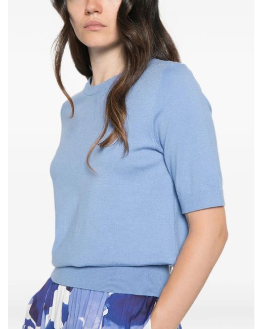 Betty Barclay Blue Short-Sleeve Crew-Neck T-Shirt