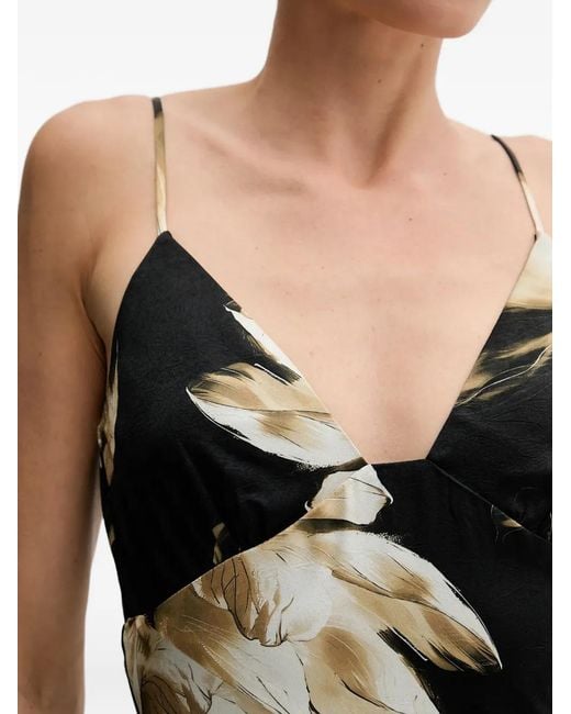 Bardot Black Floral-Print V-Neck Maxi Dress
