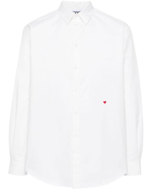 Moschino Hemd mit Herzstickerei in White für Herren