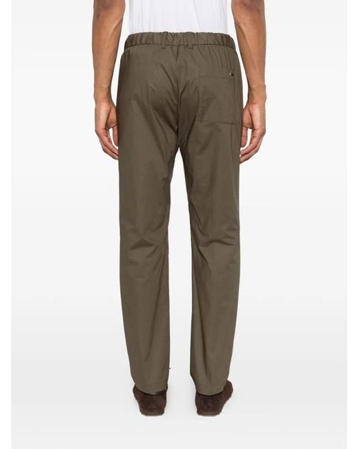 Herno Gray Drawstring Pleated Trousers for men