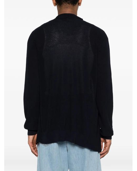 Roberto Collina Black Open-Front Cardigan for men