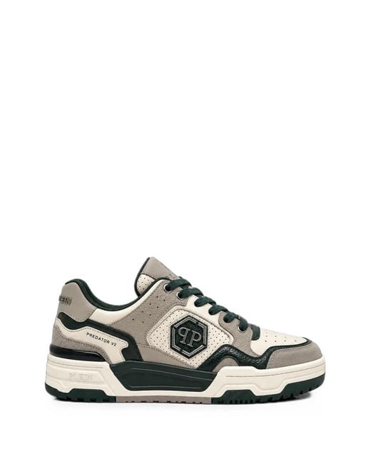 Philipp Plein White Low-Top Predator V2 Sneakers for men