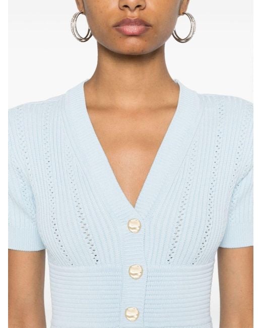 blue pointelle knit midi dress Lulus | Blue Pointelle Knit Wrap Midi Dress | Womens | X-Small (Available in S, L, XL)
