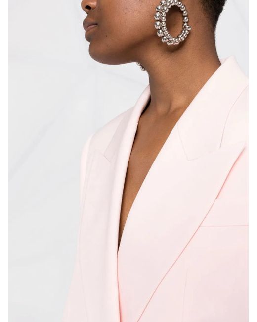McQueen Pink Double-Breasted Boxy Blazer