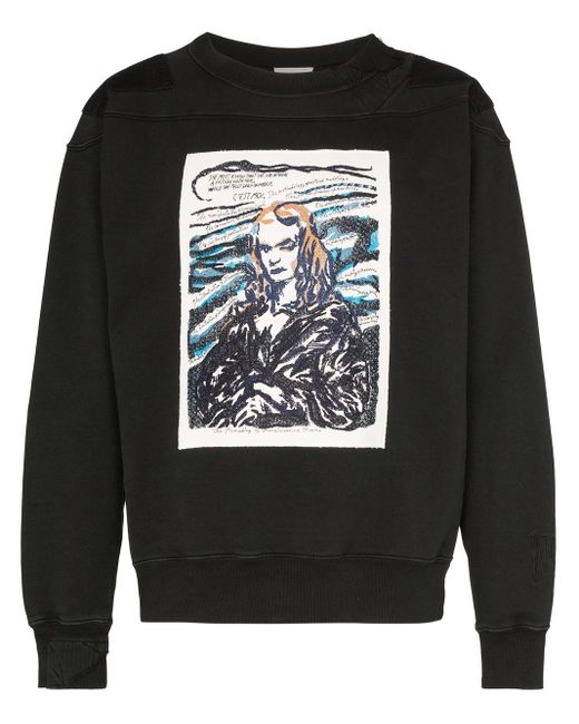 Dior Homme Browns DH x Raymond Pettibon 'Mona Lisa' Sweatshirt in Gray für Herren
