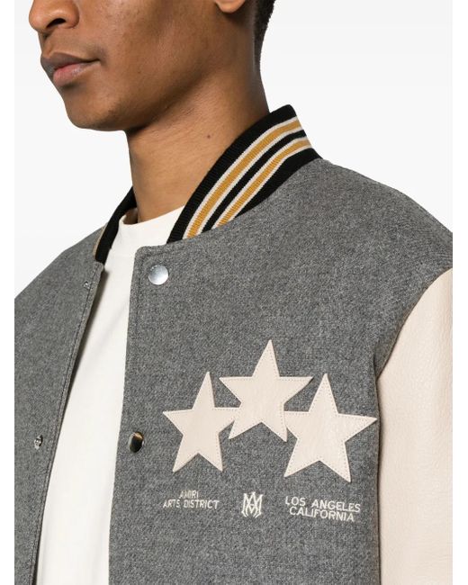 Amiri Gray Bomber Jacket for men