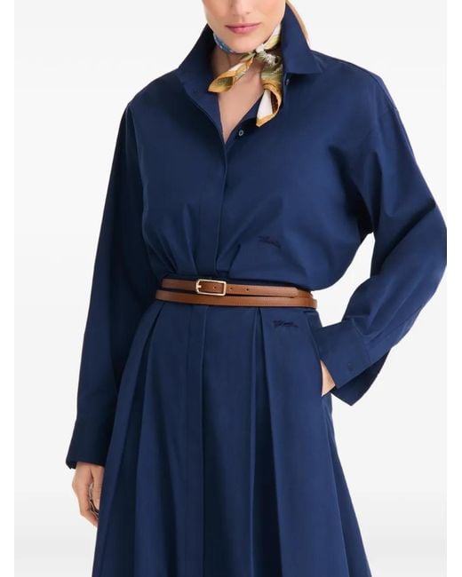 Longchamp Blue Foulard La Baroudeuse
