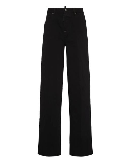 DSquared² Black Logo-Patch Jeans