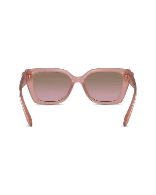 COACH Pink Maxi Sculpted C Square-Frame Sunglasses