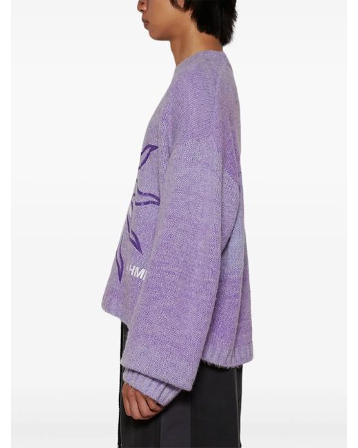 NAHMIAS Purple Gradient Sun Sweater for men