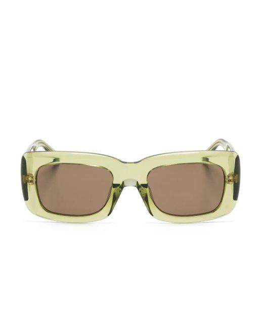The Attico Green Sonnenbrille mit eckigem Gestell