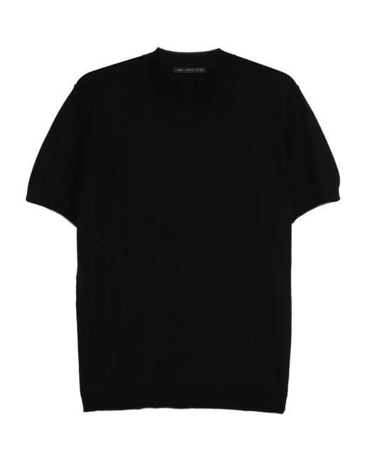 Low Brand Black Short-Sleeved Crew-Neck T-Shirt for men