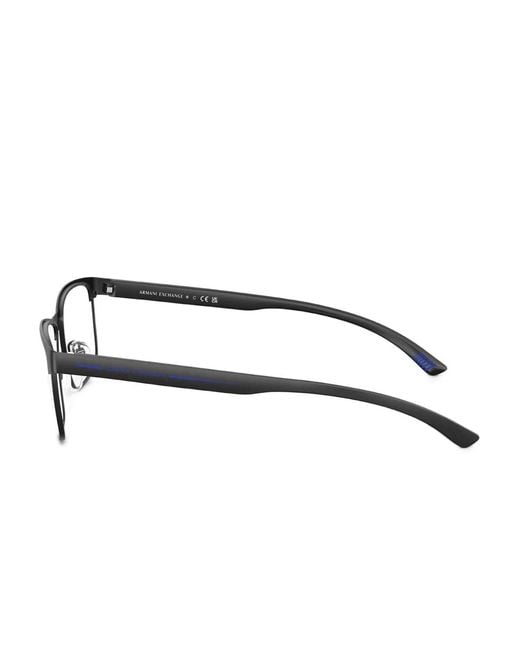 ARMANI EXCHANGE Black Rectangle-Frame Glasses for men