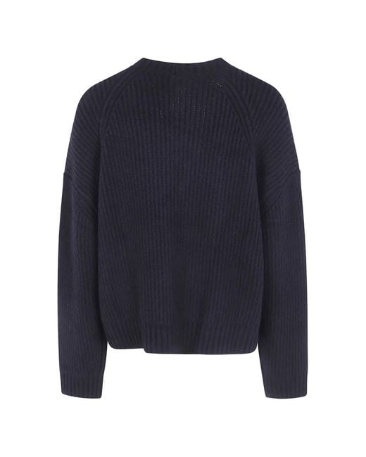 Represent Blue Ribbed-Knit Wool Cardigan for men