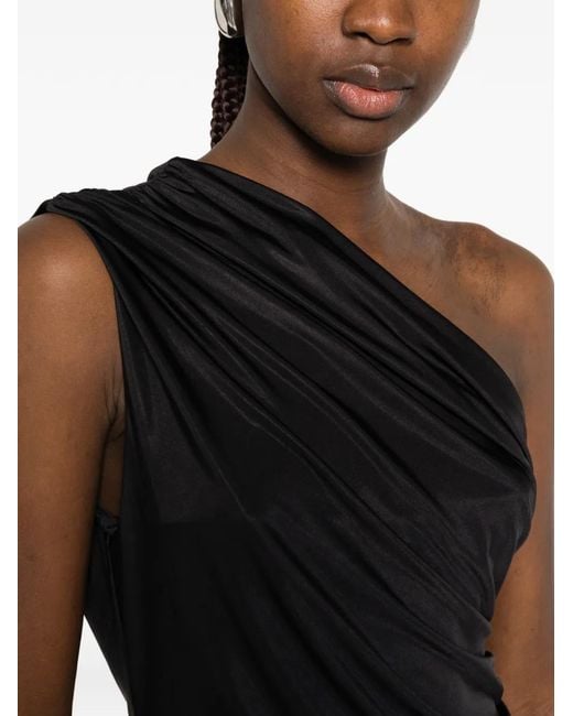 MARSĒM Black Haut Asymétrique À Fronces