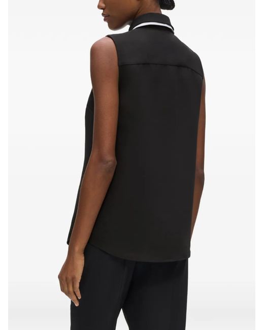 Karl Lagerfeld Black Sleeveless Blouse