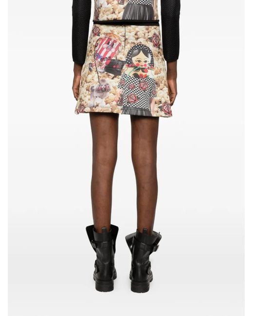 The Artistylist Red Popcorn-Print A-Line Mini Skirt