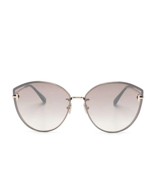 Tom Ford Pink Evangeline Oversize-Frame Sunglasses