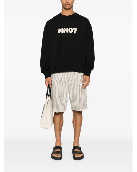 NN07 White Striped Shorts for men