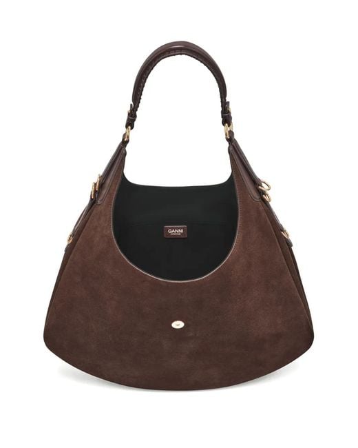 Ganni Brown Large Kat Bag