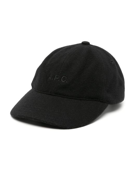 A.P.C. Black Charlie Logo-embroidered Baseball Cap