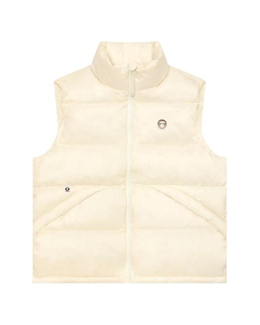 Aape By A Bathing Ape Natural Aapenow Quilted Gilet for men