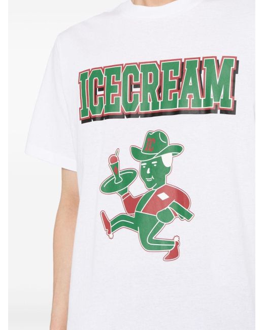 ICECREAM Green Served Up Cotton T-shirt for men