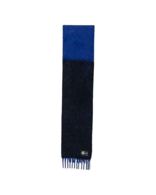 Paul Smith Blue Colour-Block Scarf for men