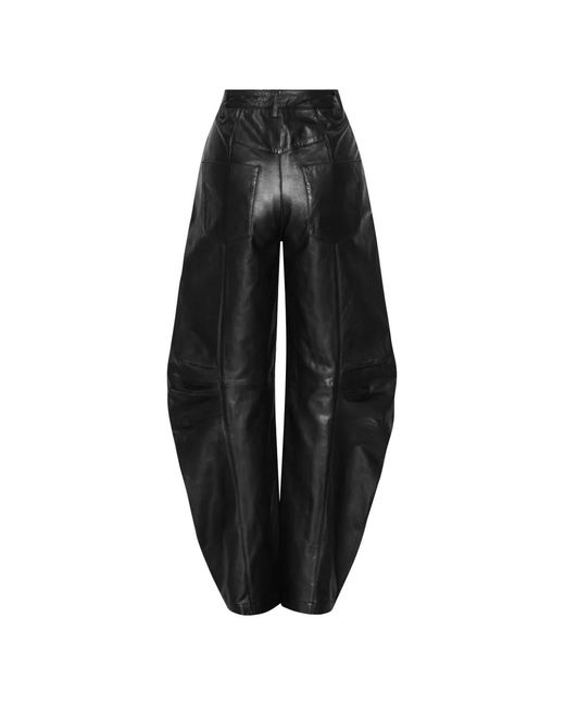 ROTATE BIRGER CHRISTENSEN Blue Pantalon En Cuir