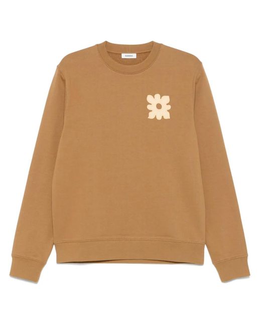 Sandro Sweatshirt Mit Patch-Detail in Natural für Herren