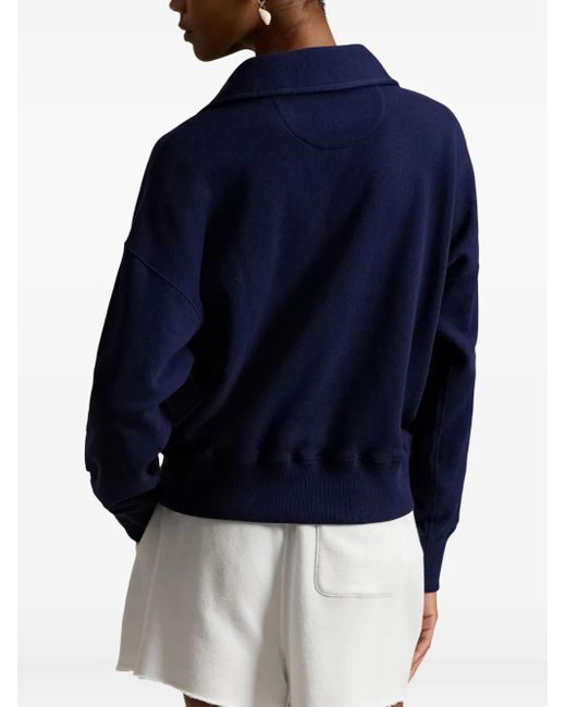 Polo Ralph Lauren Blue Polo Pony-Embroidered Sweatshirt