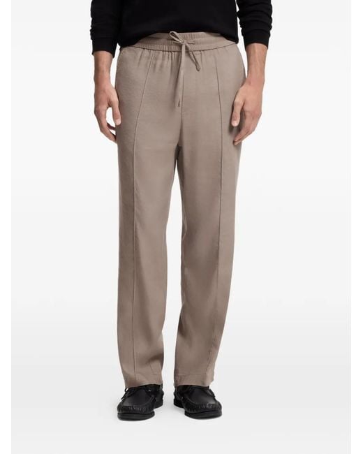Boss Gray Drawstring Trousers for men
