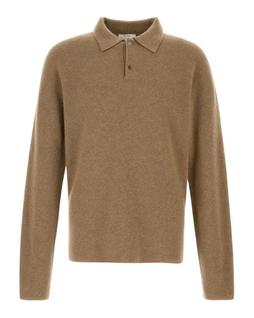 Polo de cachemira The Row de hombre de color Brown