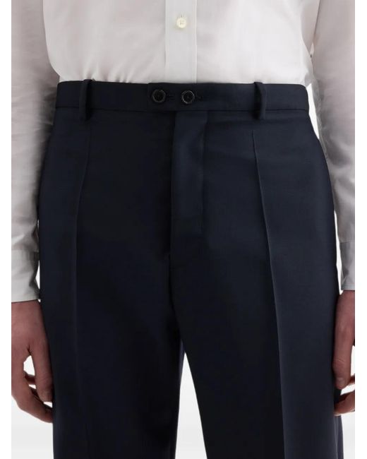 Jil Sander Blue Wool Canvas Trousers for men