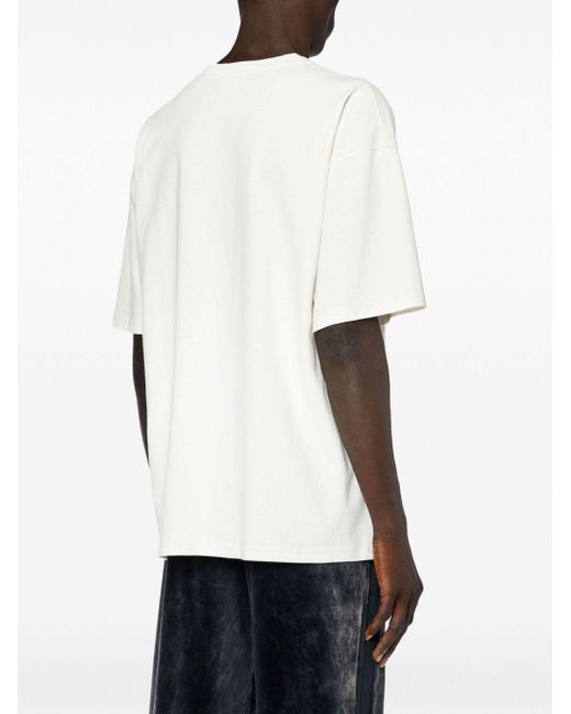 Camiseta T-Boxt con logo afelpado DIESEL de hombre de color White