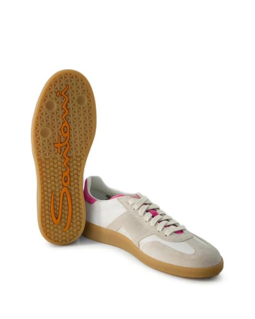 Santoni Gray Dbs Olympic Lace-Up Sneakers