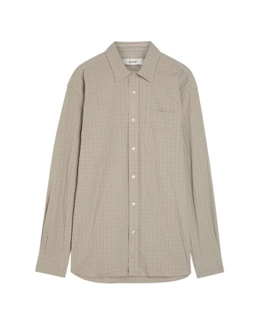 Forét White Scout Check-Pattern Shirt for men
