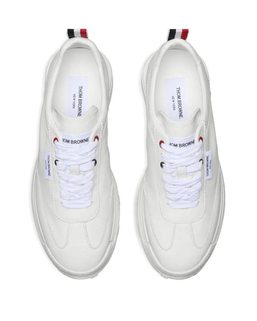Thom Browne White Nappa Runner Sneakers