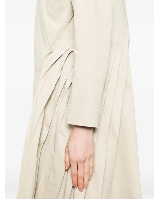 BONBOM Natural Pleated Coat