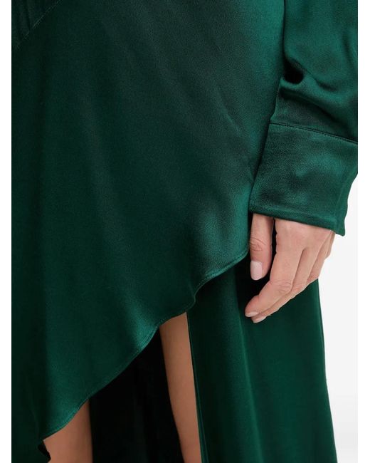Bardot Green Kartia Long-Sleeve Asymmetric Dress