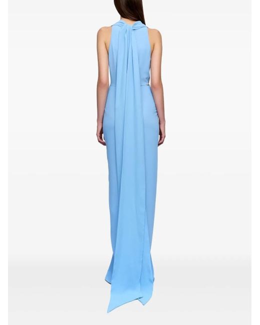 Vestido largo con apliques Ana Radu de color Blue