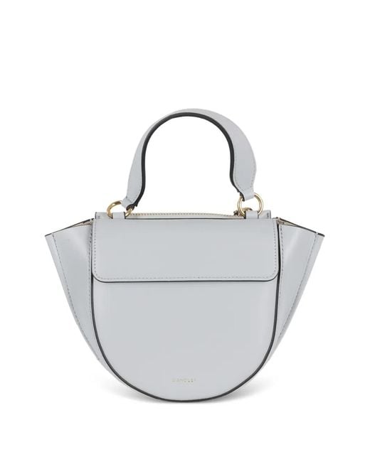 Wandler Gray Small Hortensia Zipped Leather Tote Bag