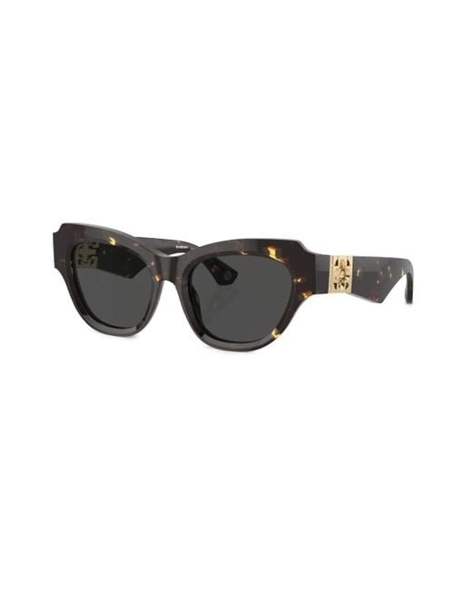 Burberry Black Tortoiseshell Cat-Eye Sunglasses
